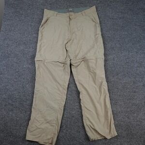 Simms Guide Series Convertible Pants Mens Large 38x31 Beige Fishing Zip Pockets